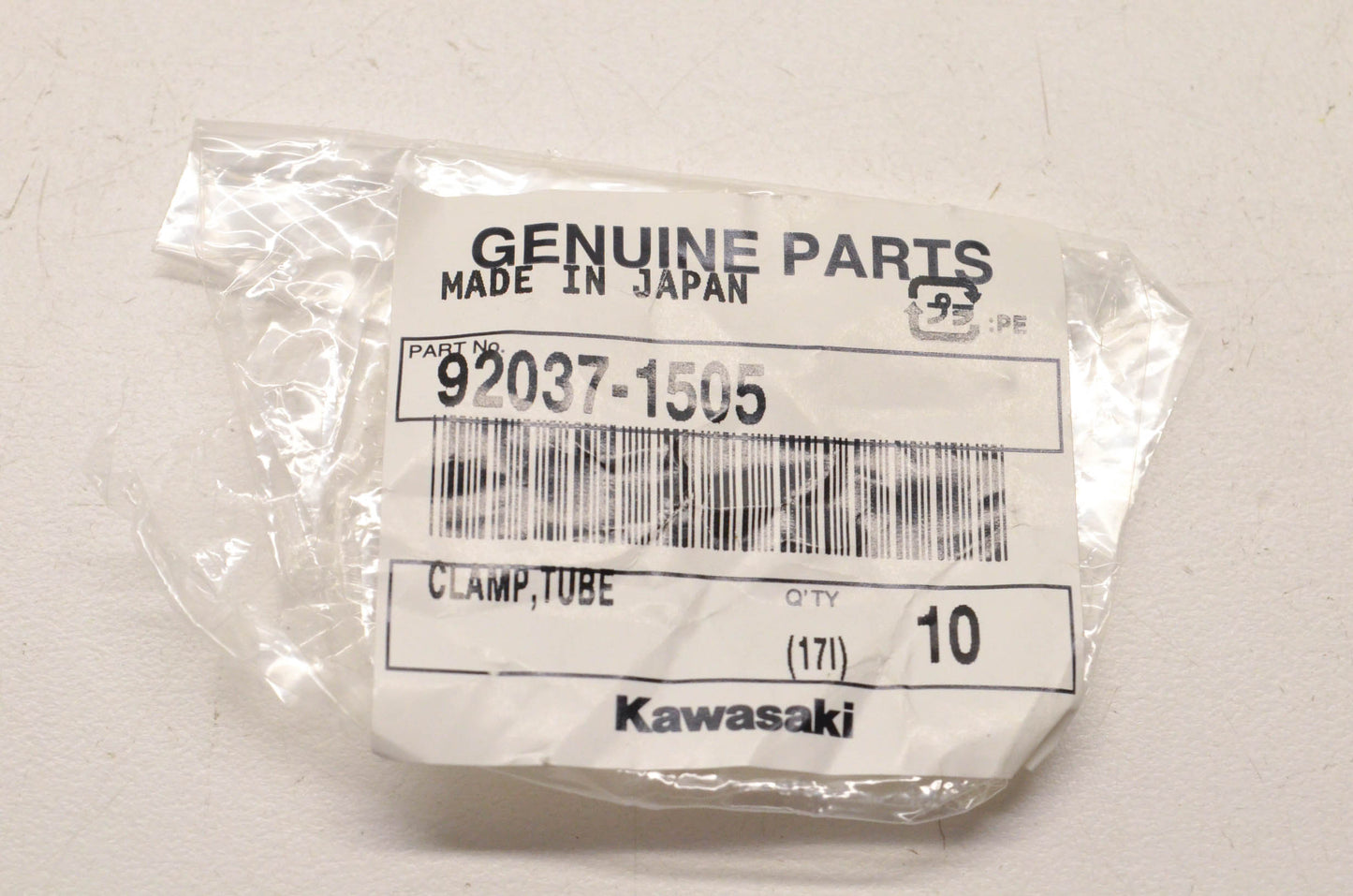 New OEM Kawasaki 92037-1505 Tube Clamp NOS