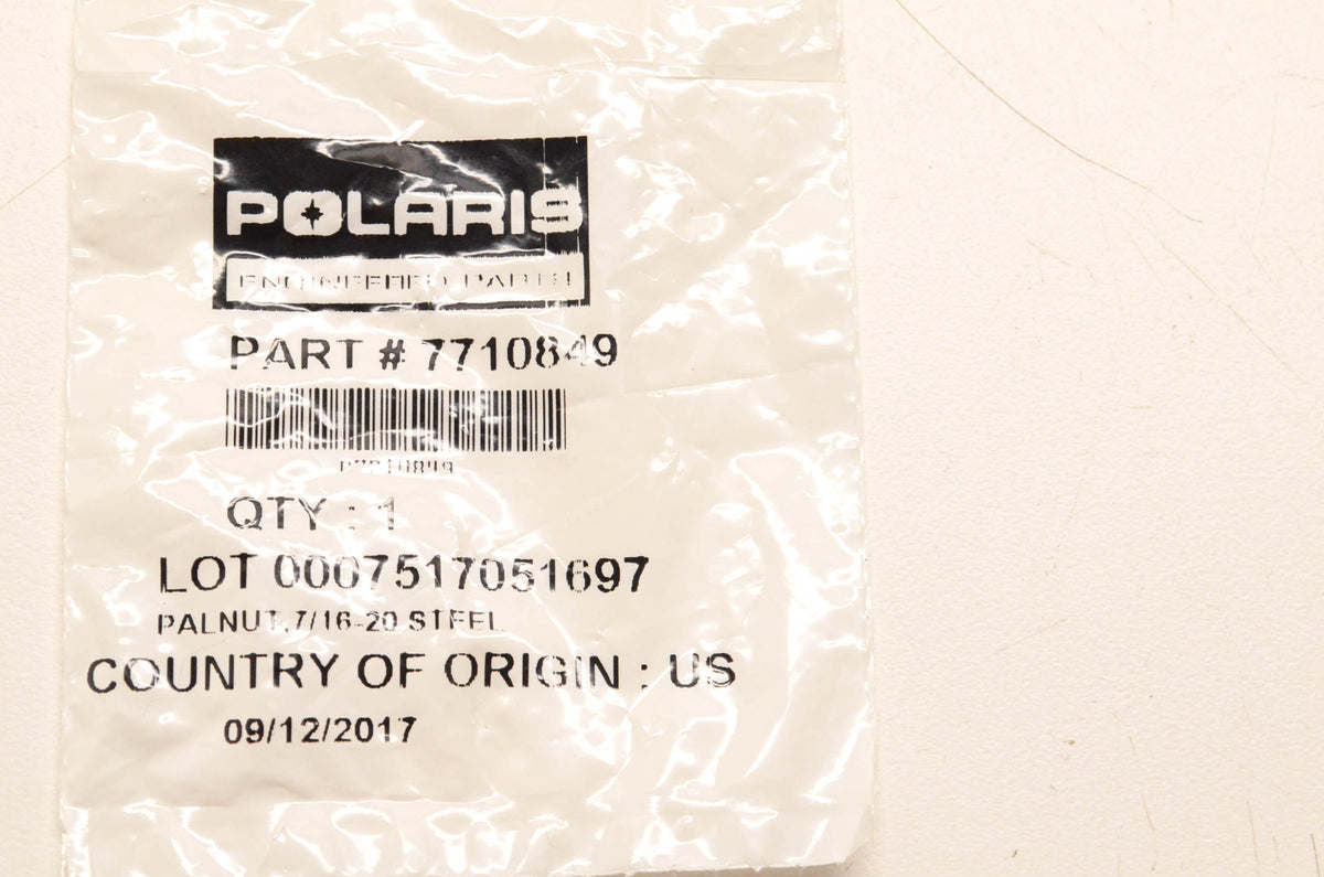 New OEM Polaris 7710849 Steel Palnut NOS