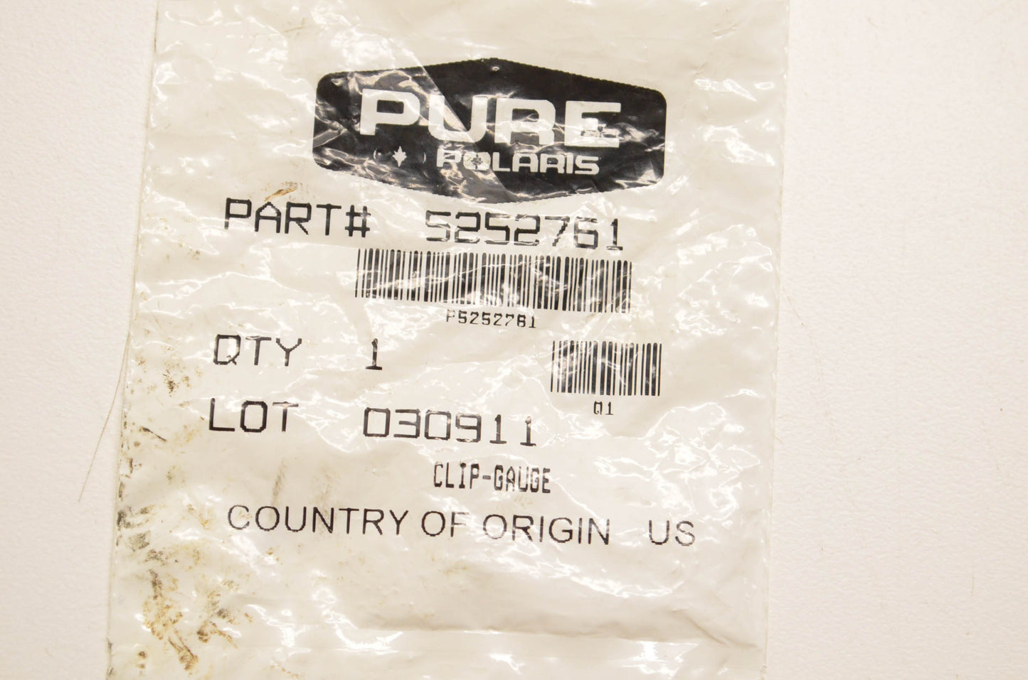 New OEM Polaris 5252761 Clip Gauge NOS