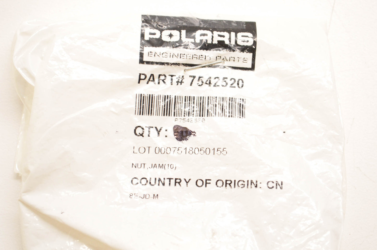 New OEM Polaris 7542520 Jam Nut Qty 5 NOS