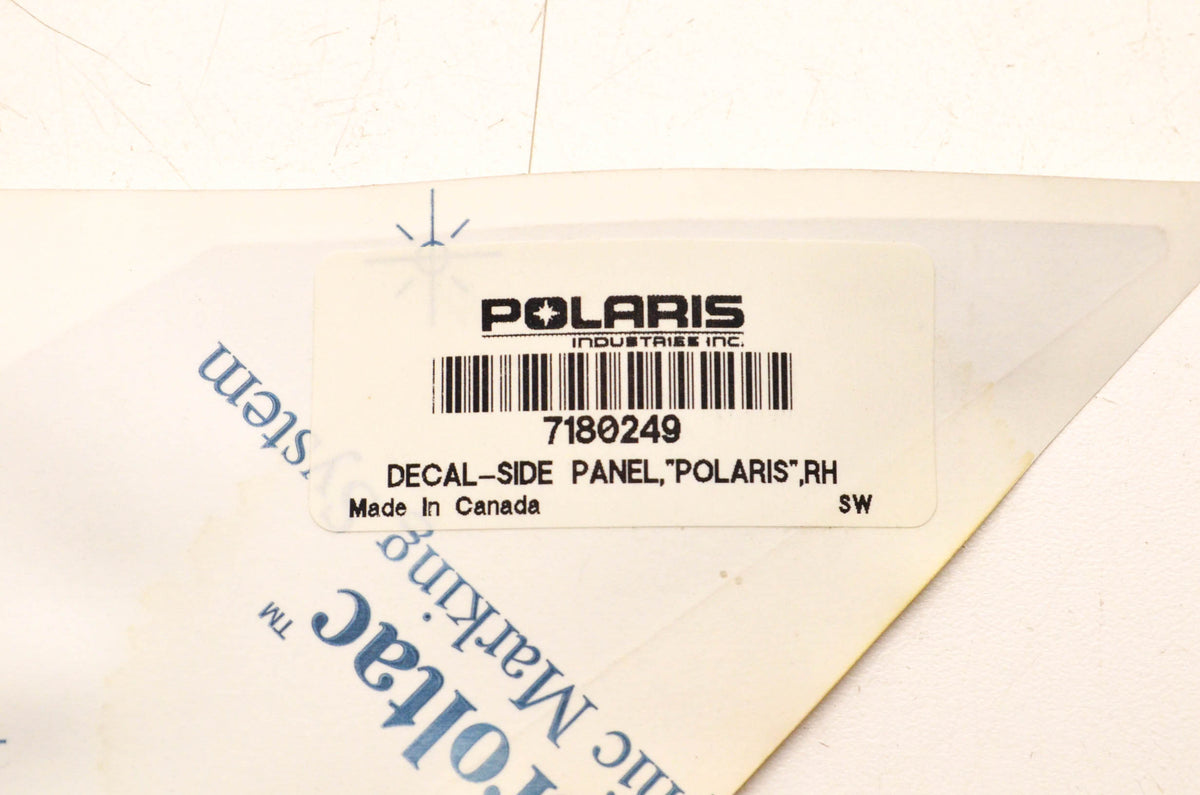 New OEM Polaris 7180249 Right Side Panel Decal NOS