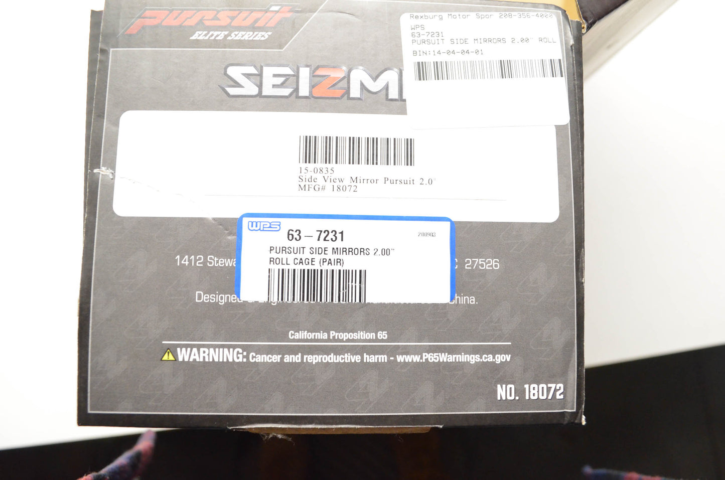Seizmik 63-7231, 18072 Pursuit 2" Side Mirror Kit NOS