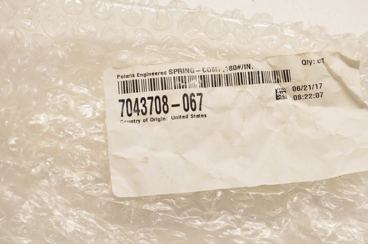 New OEM Polaris 7043708-067 Compression Spring NOS