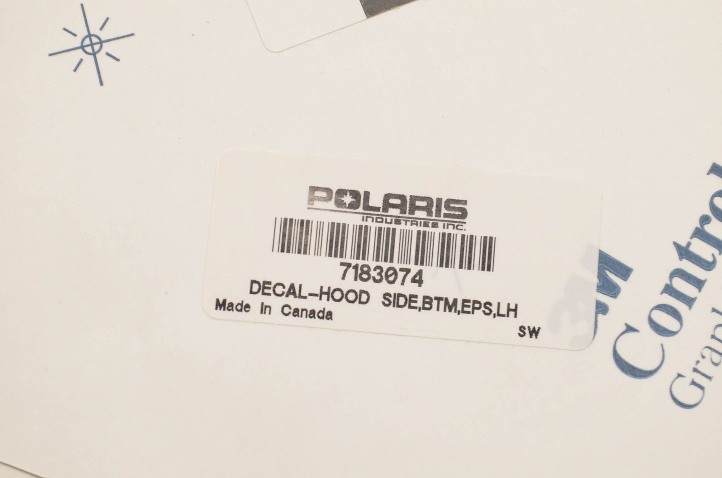 New OEM Polaris 7183074 Left Hood Side Decal NOS