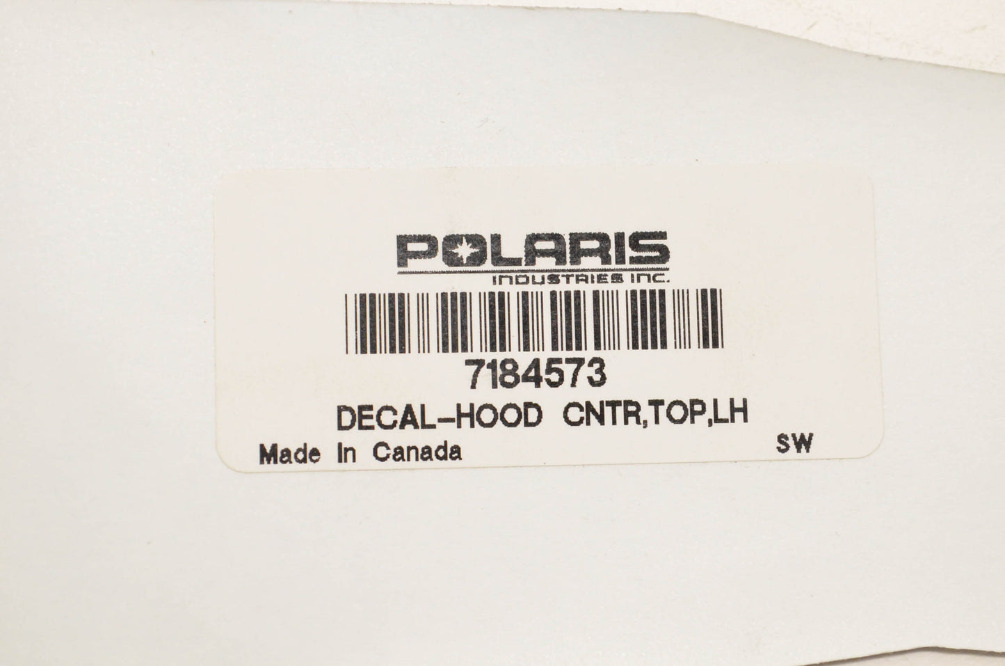New OEM Polaris 7184573 Top Left Center Hood Decal NOS