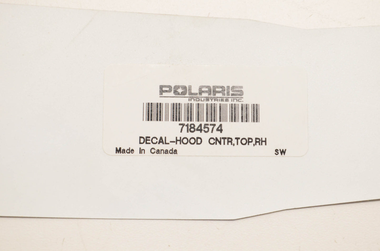 New OEM Polaris 7184574 Top Right Center Hood Decal NOS