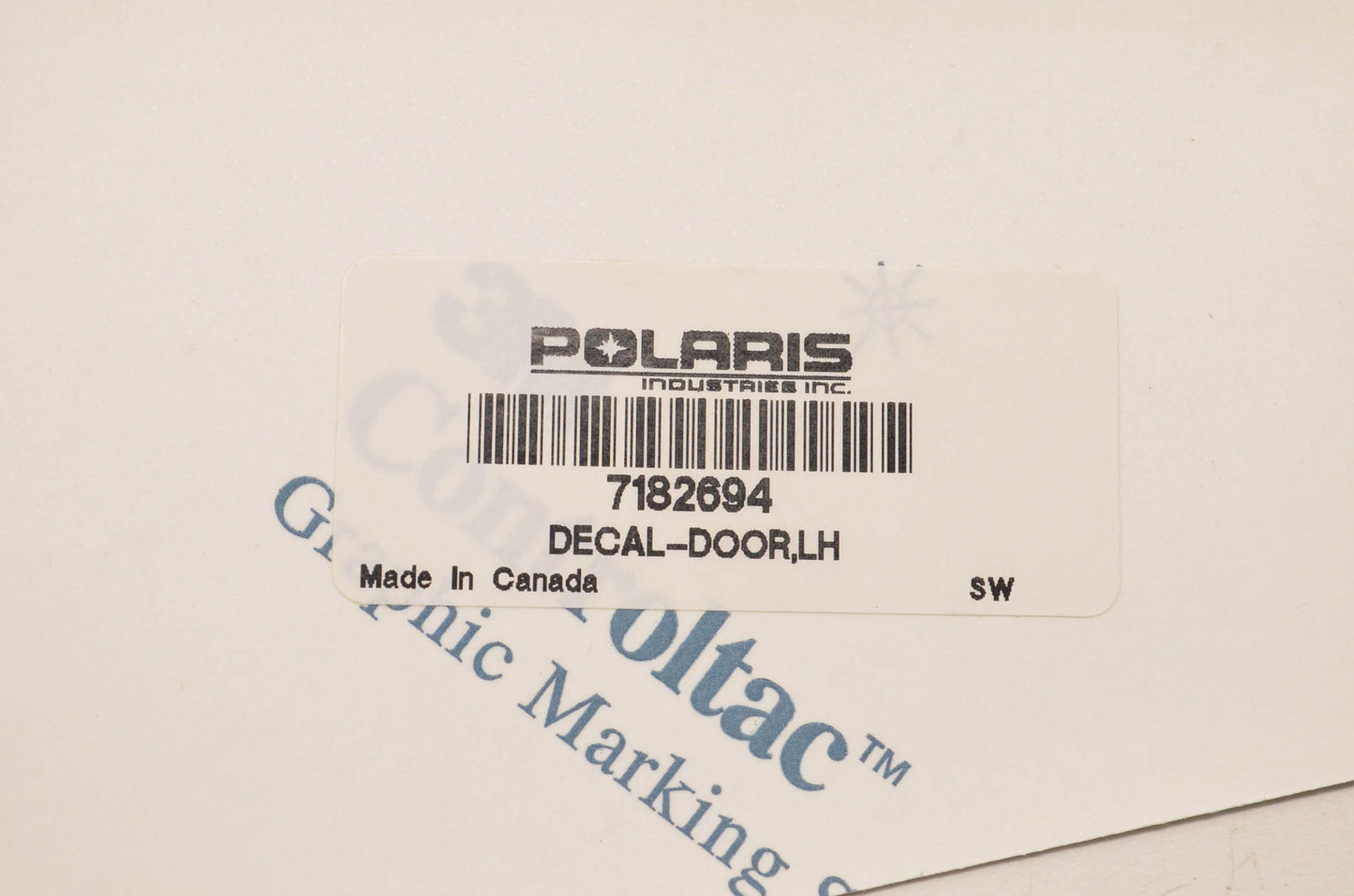 New OEM Polaris 7182694 Left Door Decal NOS