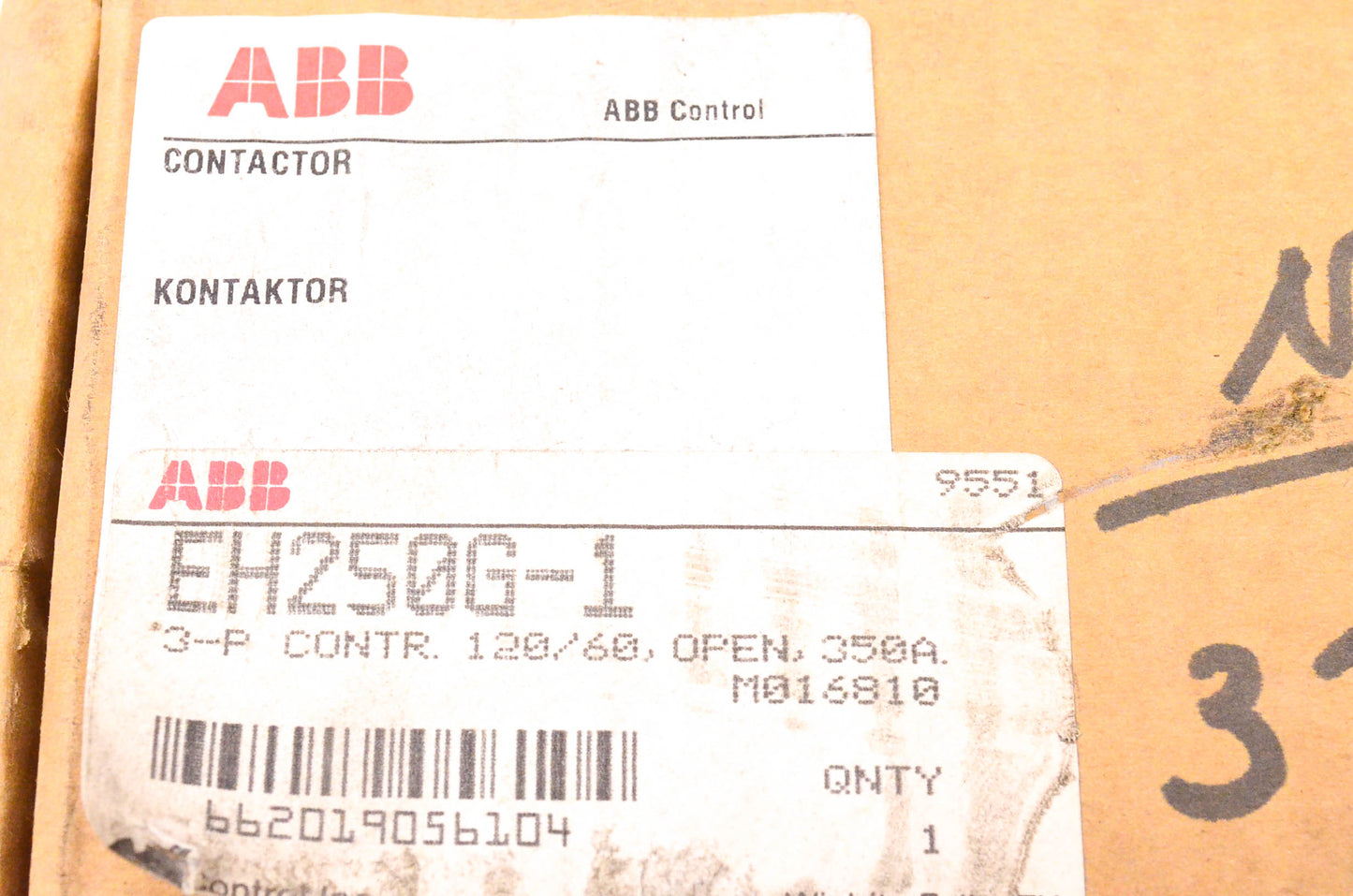 ABB EH250G-1 EH 250G Block Contactor 3-Pole 350 Amp 240 Volt 30Ph