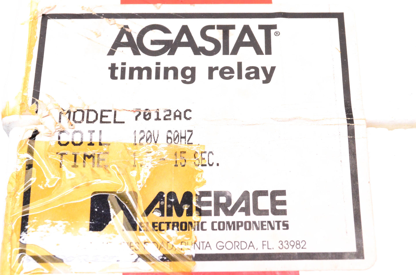 Agastat 7012AC Timing Relay NOS
