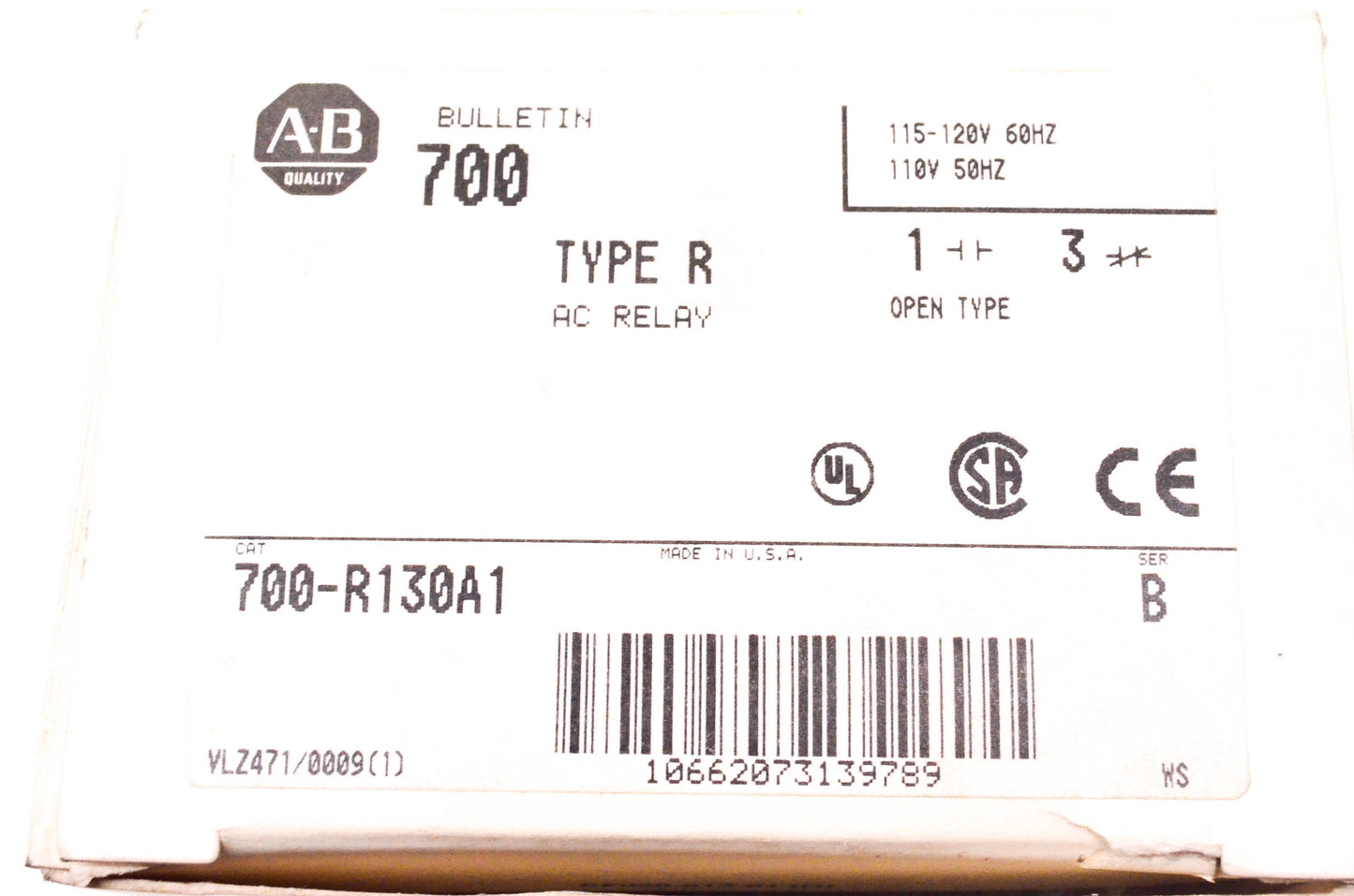 Allen Bradley 700-R130A1 Industrial Control Relay NOS