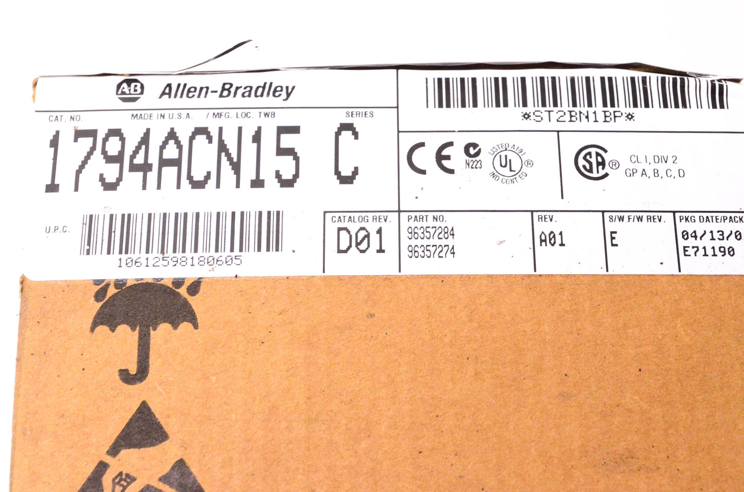 Allen Bradley 1794ACN15 ControlNet Adapter NOS