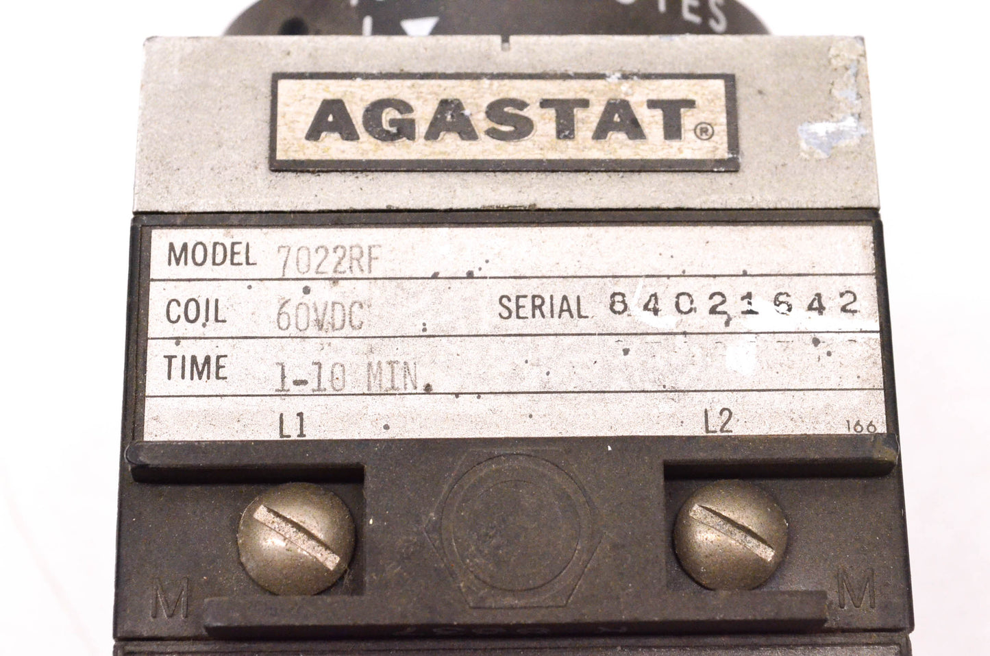 Agastat 7022RF 60 Volt DC Timing Relay NOS