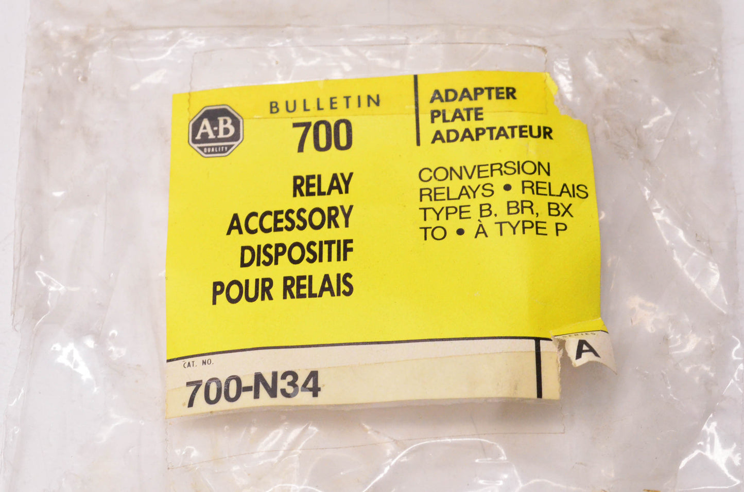 Allen Bradley 700-N34 Adapter Plate NOS