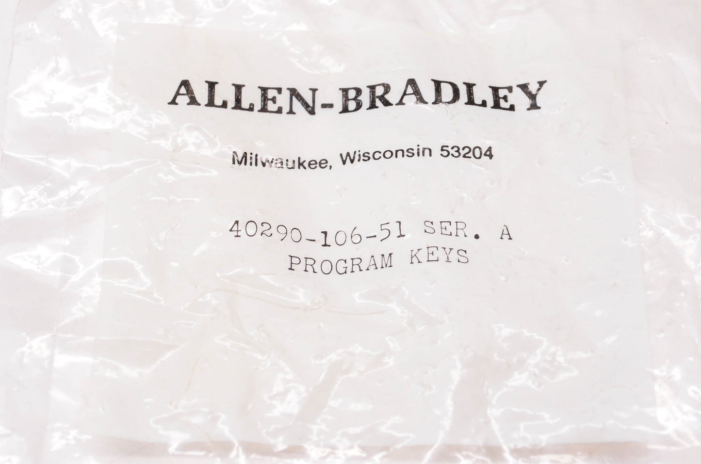Allen Bradley 40290-106-51 Program Keys Qty 8 NOS