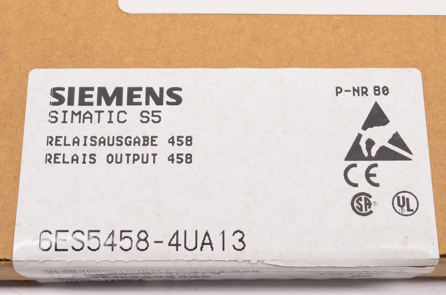 Siemens 6ES5458-4UA13 Relay Output Module NOS