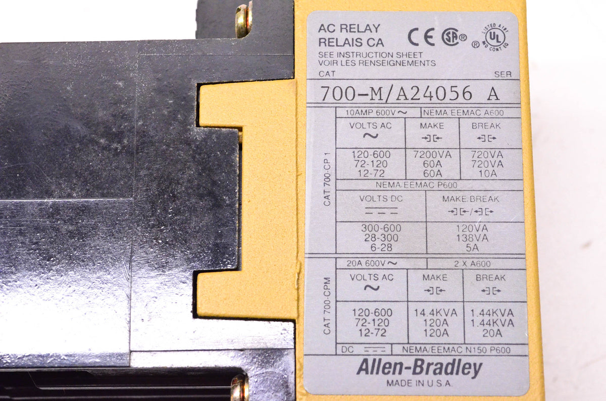 Allen Bradley 700-M/A24056 AC Relay NOS