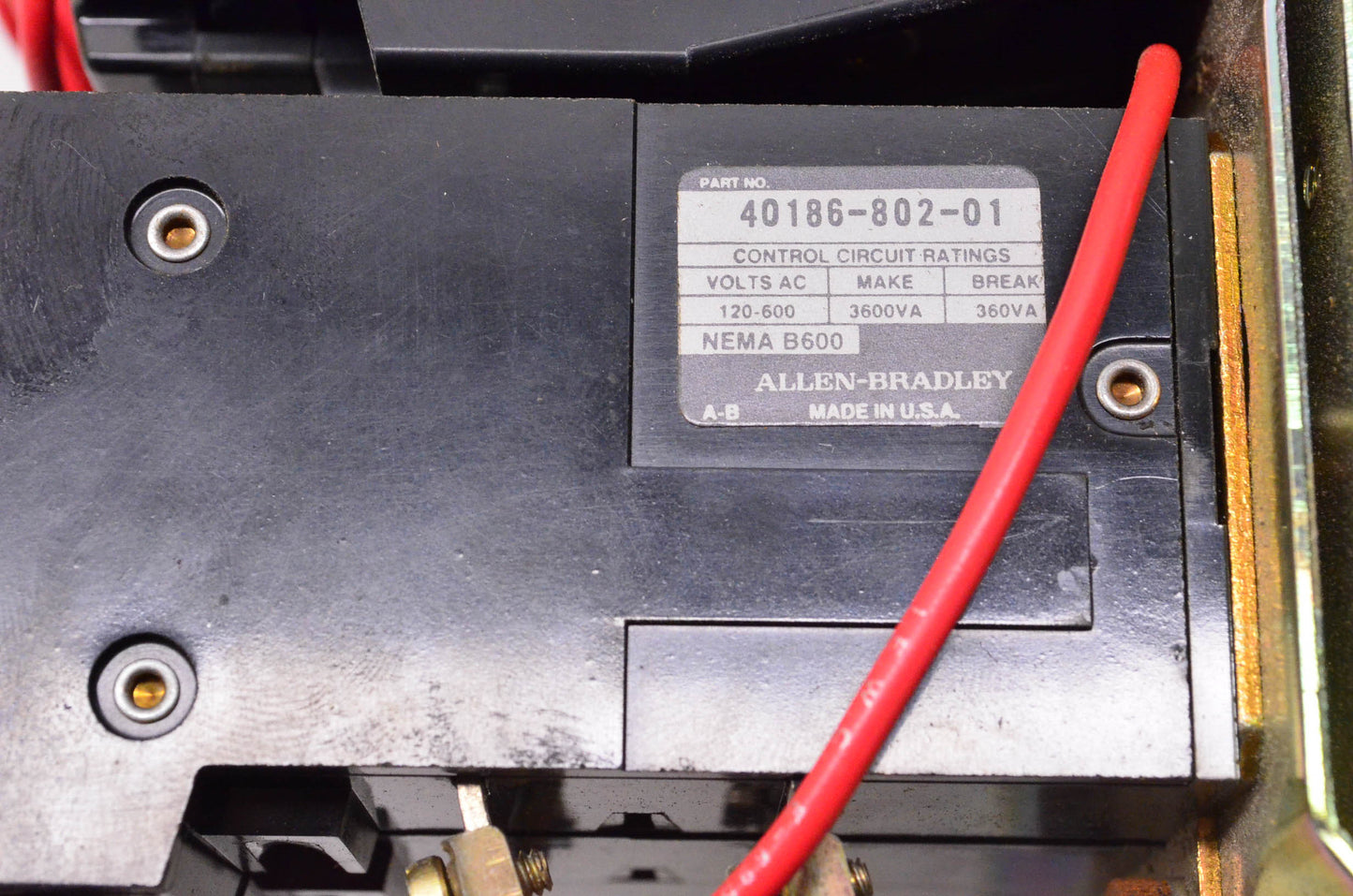 Allen Bradley 40186-802-01, 40420-316-52 Relay Control Assembly