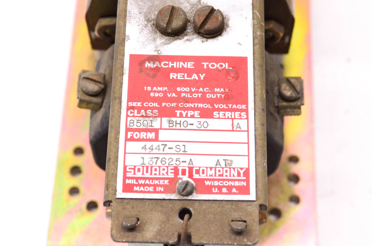Square D 8501-BH0-30, BH0-30 Machine Tool Relay NOS