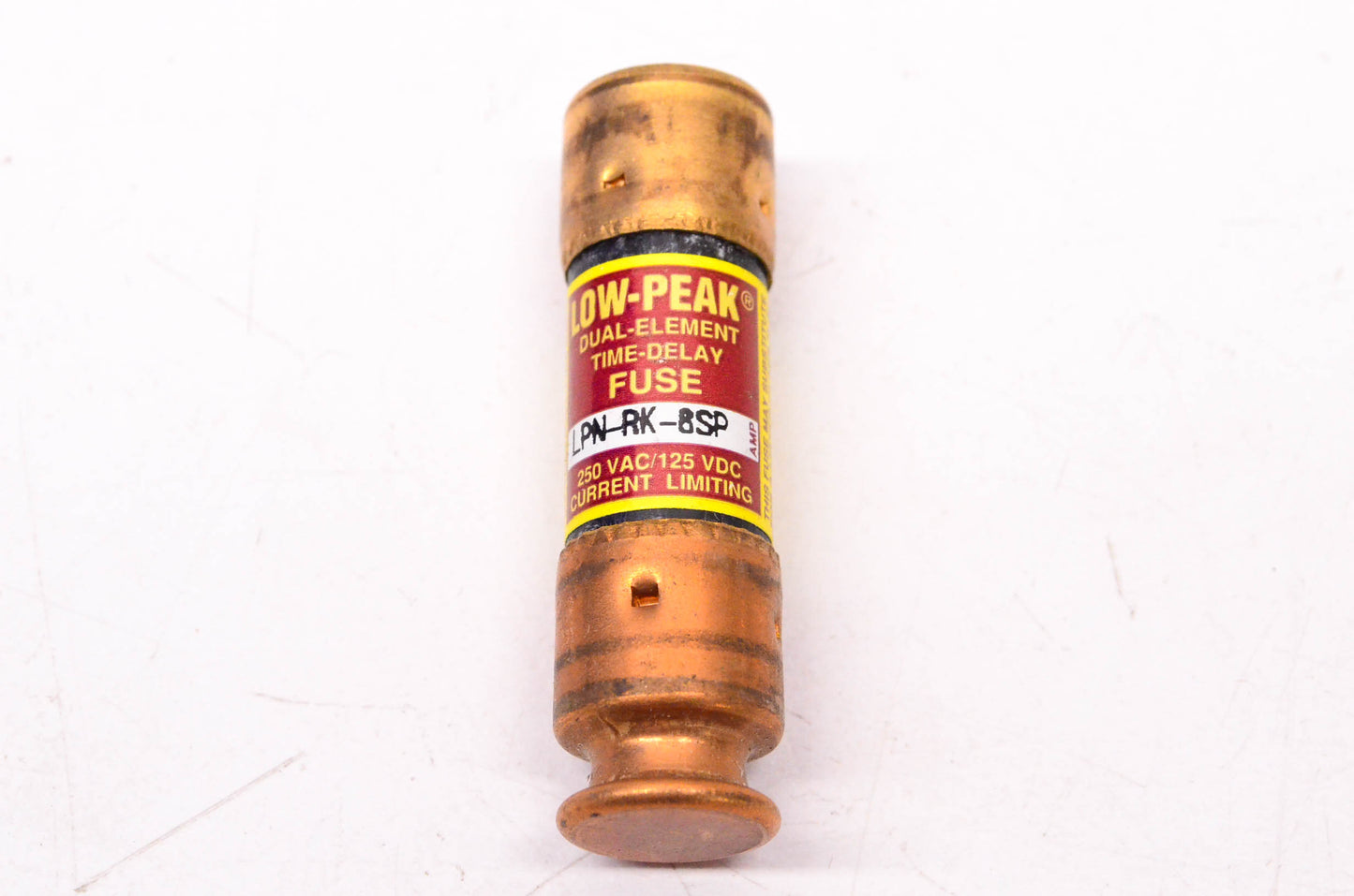 Cooper Bussmann LPN-RK-8SP 8Amp 250VAC Low-Peak Dual-Element Time-Delay Fuse NOS