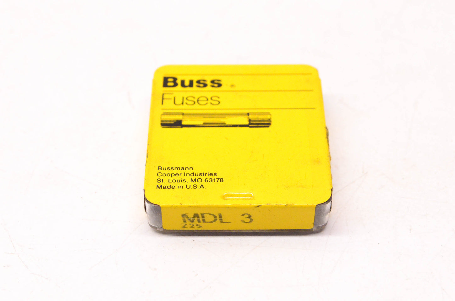 Cooper Bussmann MDL3 3 Amp Glass Tube Fuse NOS
