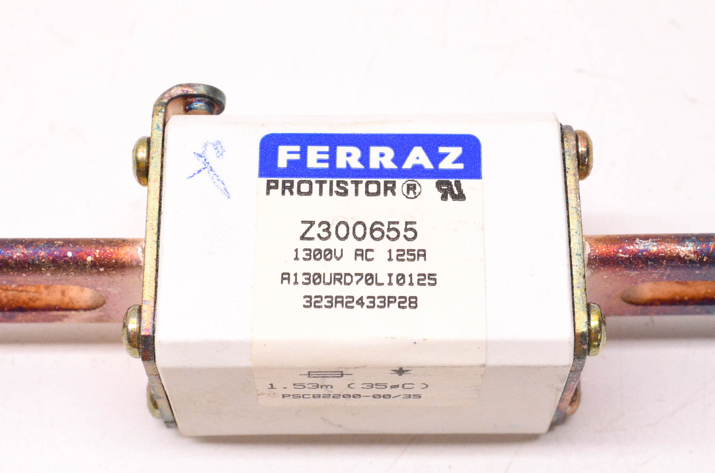 Ferraz Z300655, 323A2433P28 1300 Volt AC 125 Amp Protistor Fuse NOS