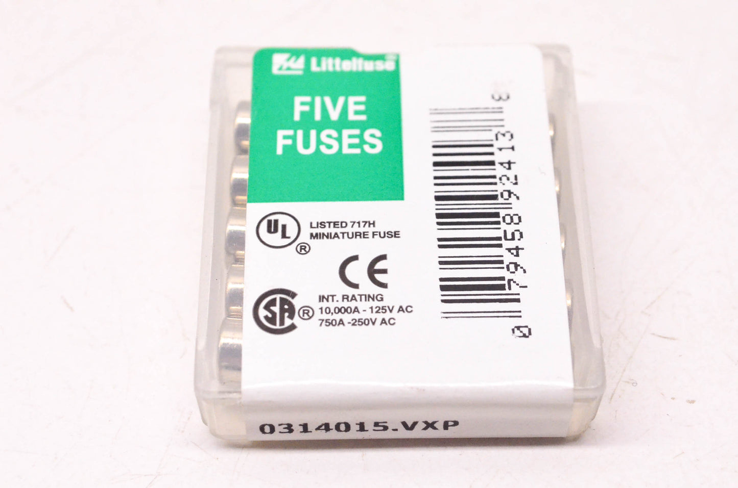 Littelfuse 717H, 0314015.VXP 717H Box of Fuses Qty 5 NOS