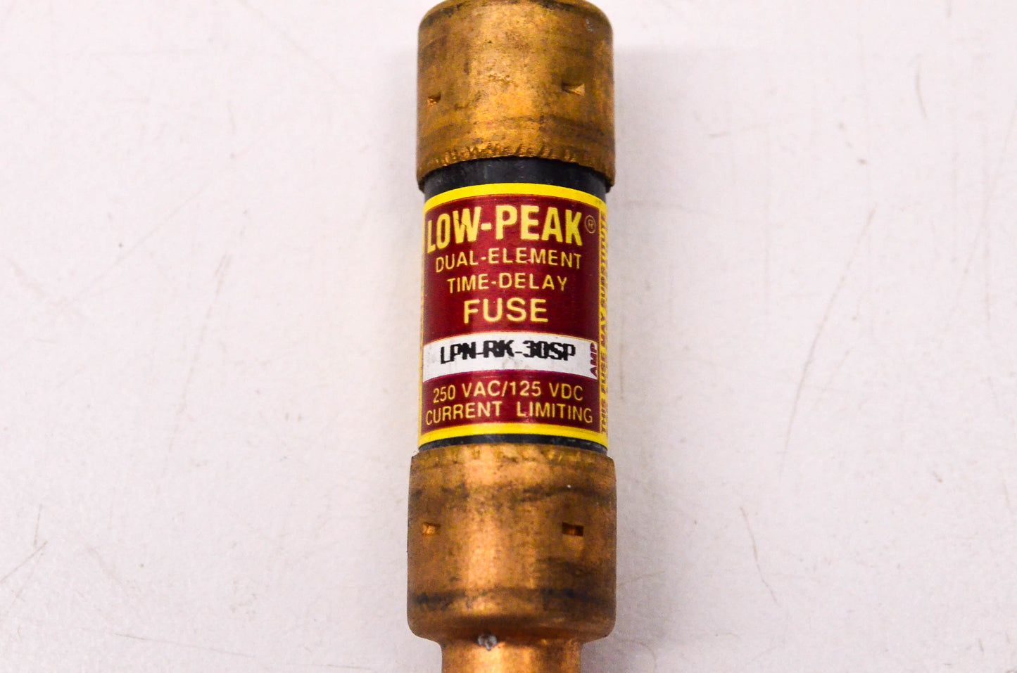 Cooper Bussmann 30 Amp 250 Volt AC Dual-Element Time Delay Low-Peak Fuse NOS