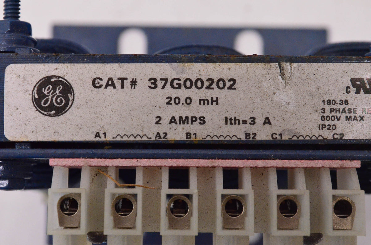 General Electric 37G00202 3 Phase Reactor 2 Amps 20.0mH 600 Volt 50/60Hz NOS