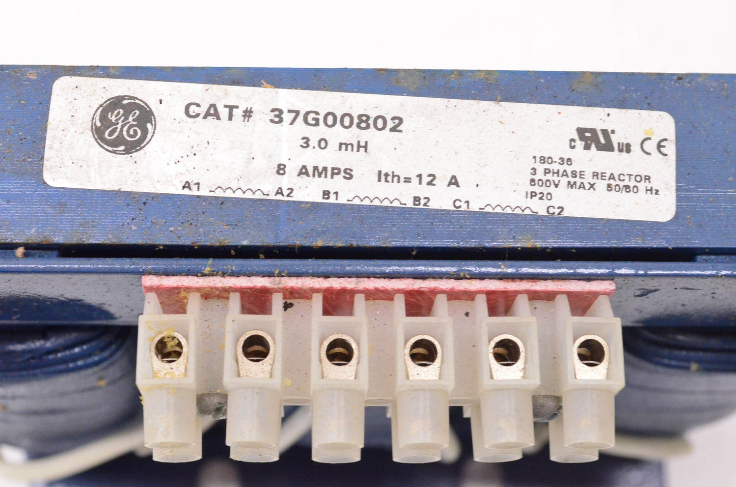 General Electric 37G00802 3 Phase Reactor 8 Amps 3.0mH 600 Volt 50/60Hz NOS