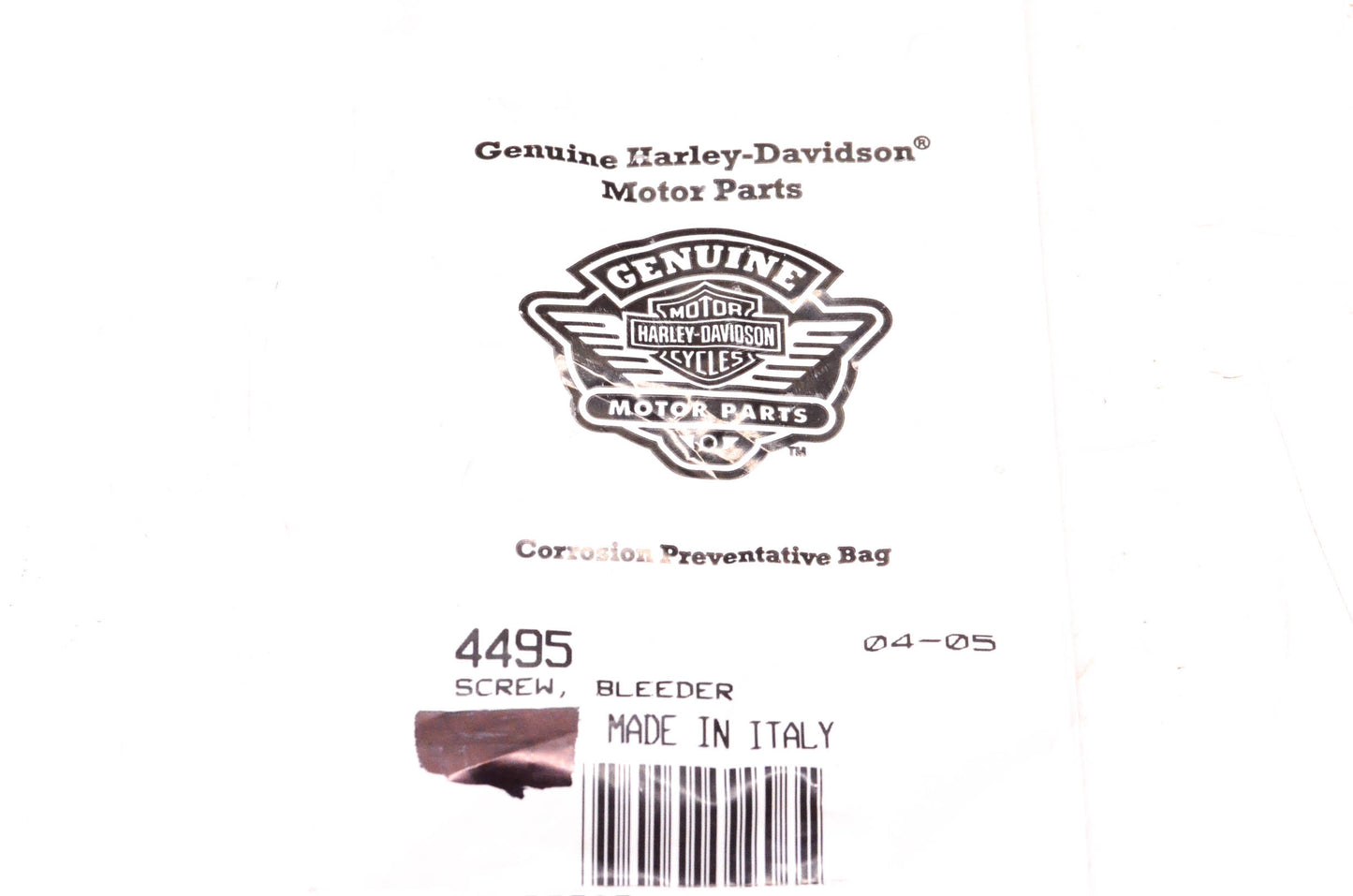 New OEM Harley-Davidson 4495 Bleeder Screw NOS
