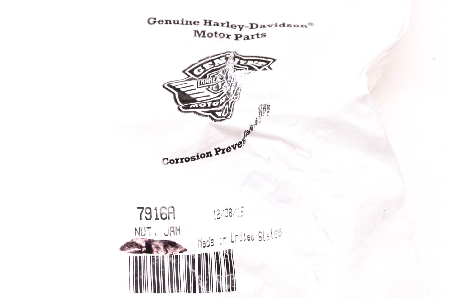 New OEM Harley-Davidson 7916A Jam Nut NOS