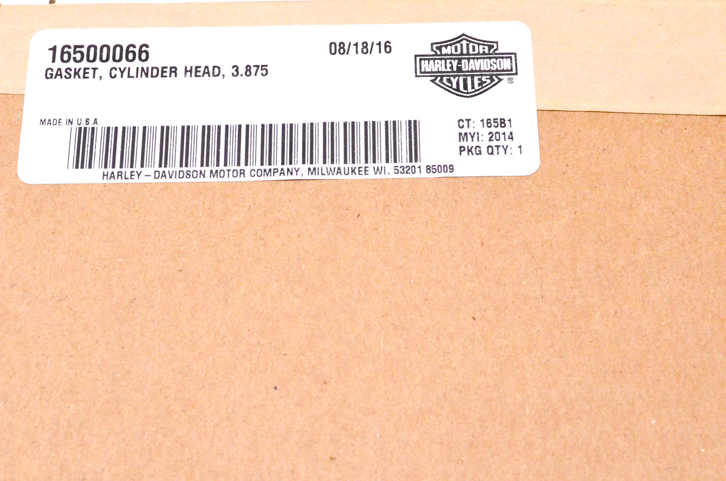New OEM Harley-Davidson 16500066 Cylinder Head Gasket NOS