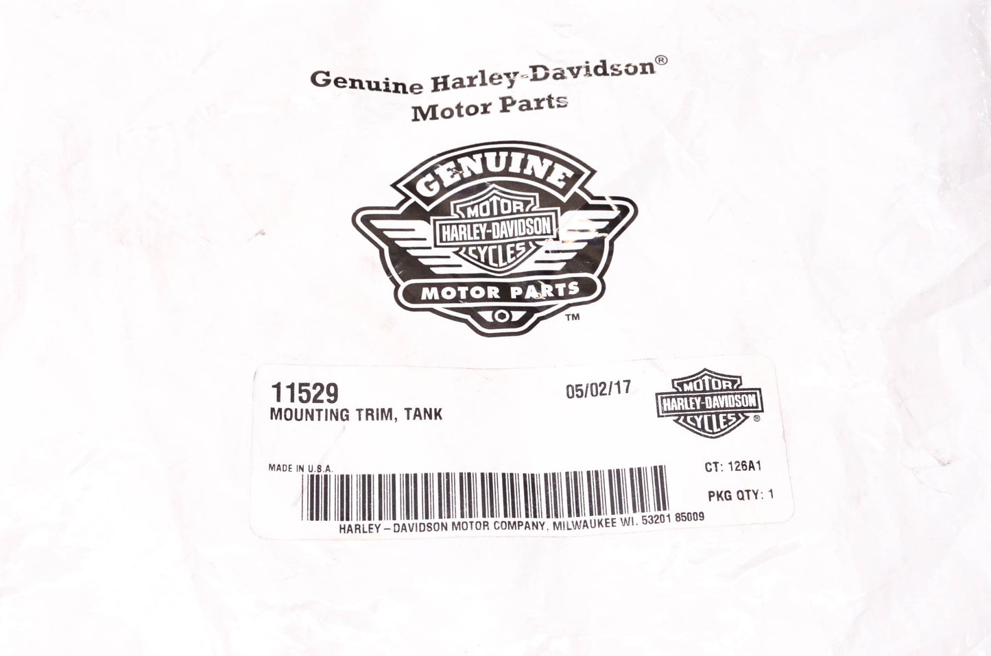 New OEM Harley-Davidson 11529 Tank Mounting Trim NOS