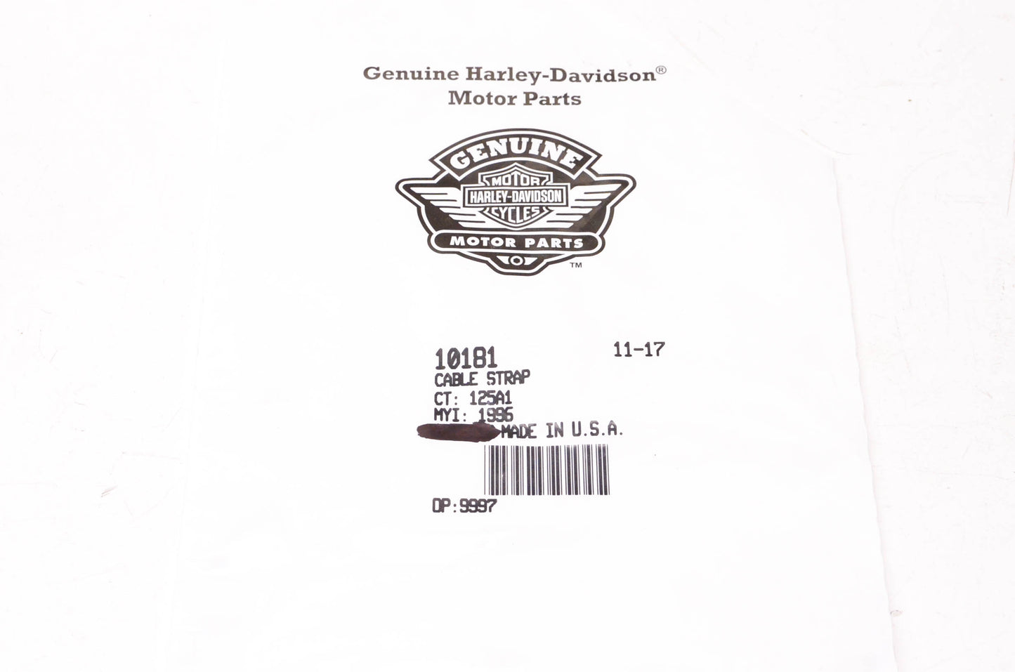 New OEM Harley-Davidson 10181 Zip Tie - Cable Strap Qty 7 NOS