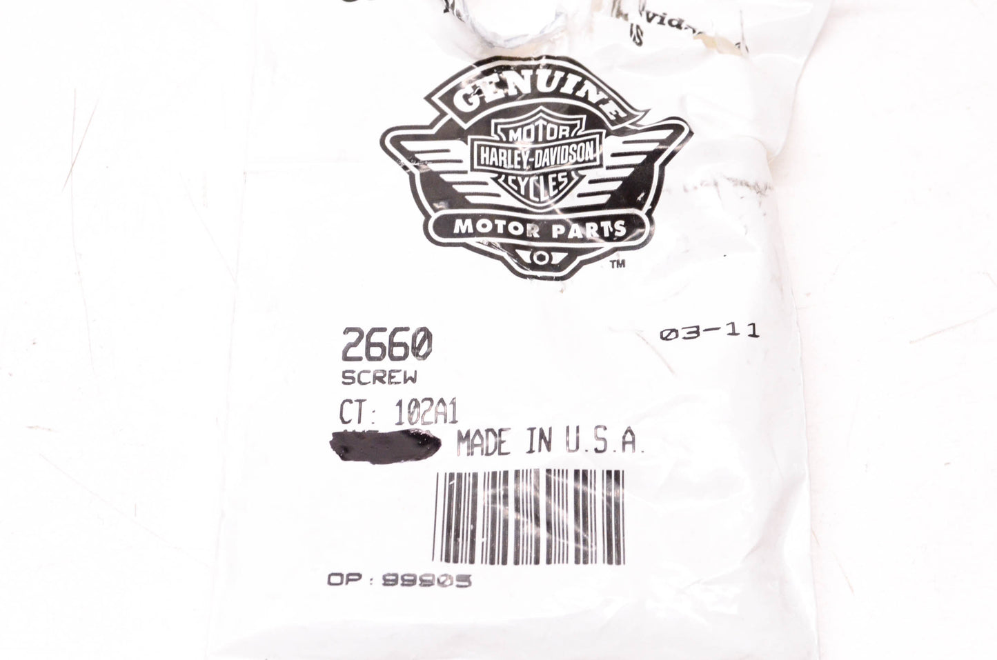 New OEM Harley-Davidson 2660 Screw NOS