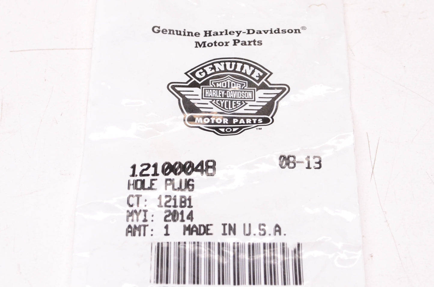 New OEM Harley-Davidson 12100048 Hole Plug NOS