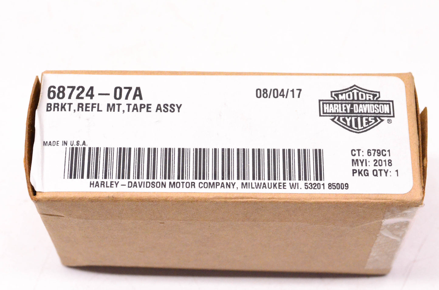 New OEM Harley-Davidson 68724-07A Reflector Bracket NOS