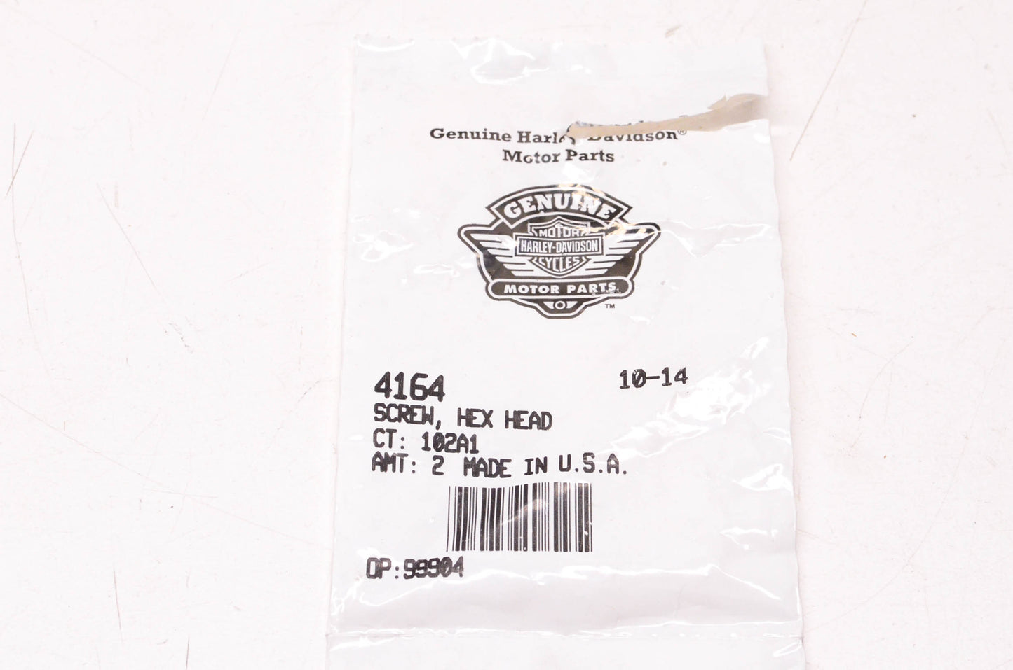 New OEM Harley-Davidson 4164 Hex Head Screw NOS