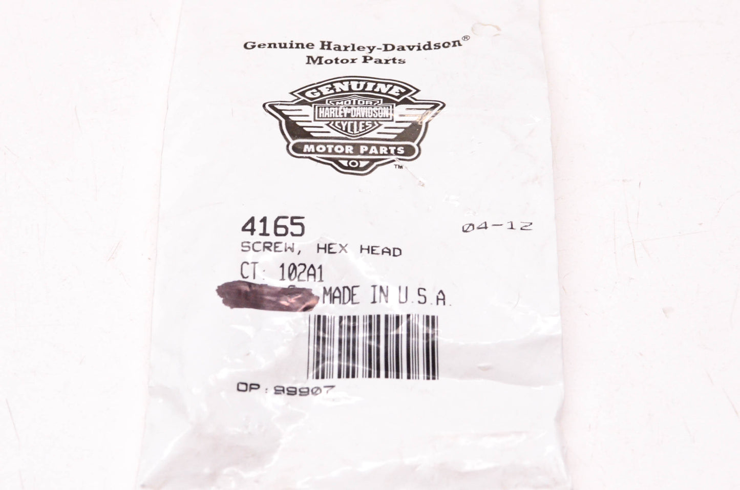 New OEM Harley-Davidson 4165 Hex Head Screw NOS
