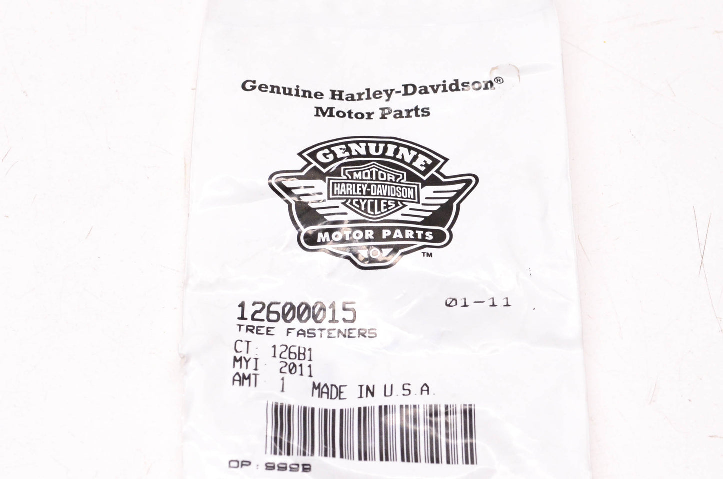 New OEM Harley-Davidson 12600015 Tree Fastener NOS