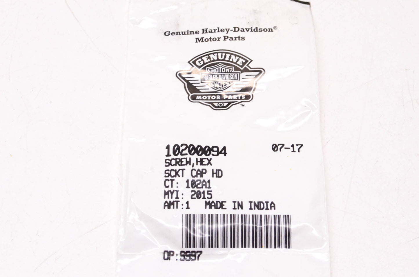 New OEM Harley-Davidson 10200094 Hex Socket Screw NOS