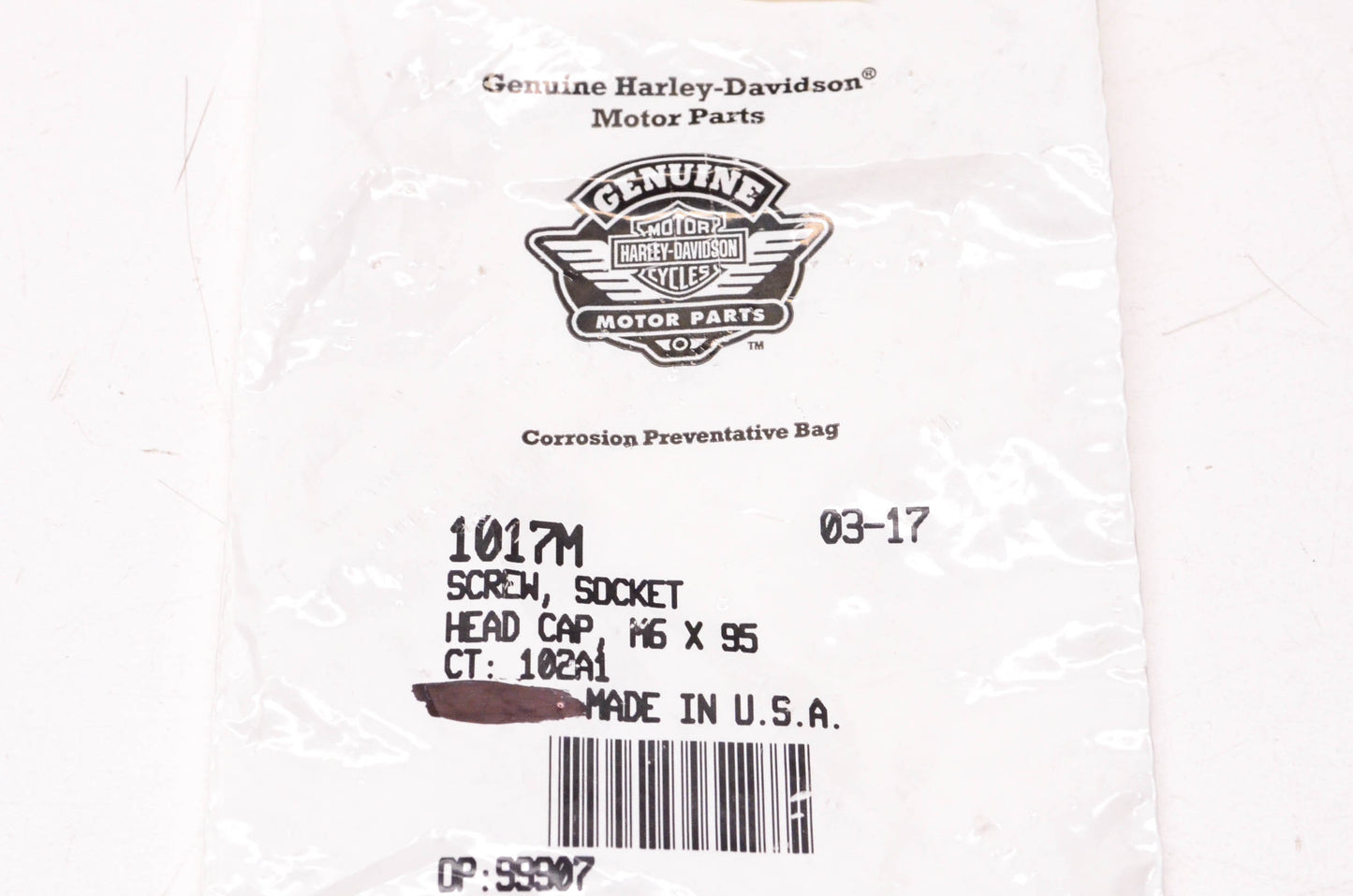 New OEM Harley-Davidson 1017M Socket Head Cap Screw NOS