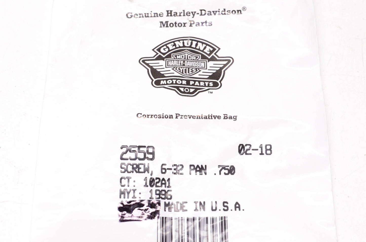 New OEM Harley-Davidson 2559 6-32 Pan Screws Qty 5 NOS