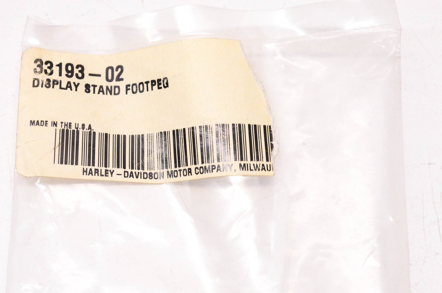 New OEM Harley-Davidson 33193-02 Display Stand Footpeg NOS