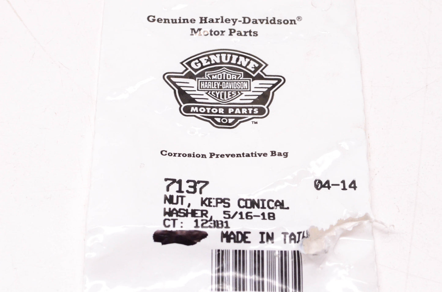 New OEM Harley-Davidson 7137 Keps Conical Washer Nut NOS