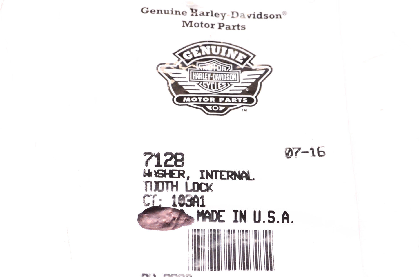 New OEM Harley-Davidson 7128 Internal Tooth Lock Washer Qty 3 NOS