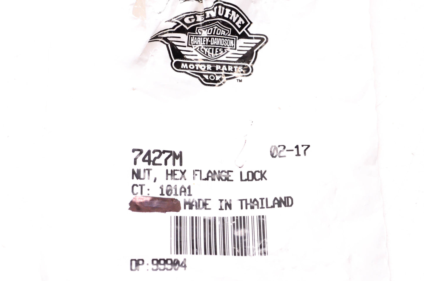 New OEM Harley-Davidson 7427M Hex Flange Lock Nut Qty 3 NOS