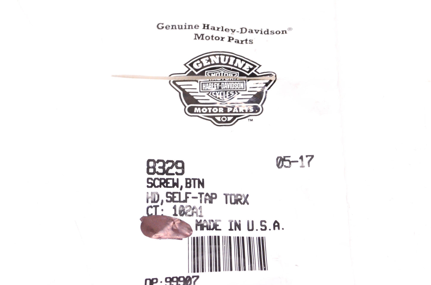 New OEM Harley-Davidson 8329 Self-Tap Button Head Torx Screw NOS