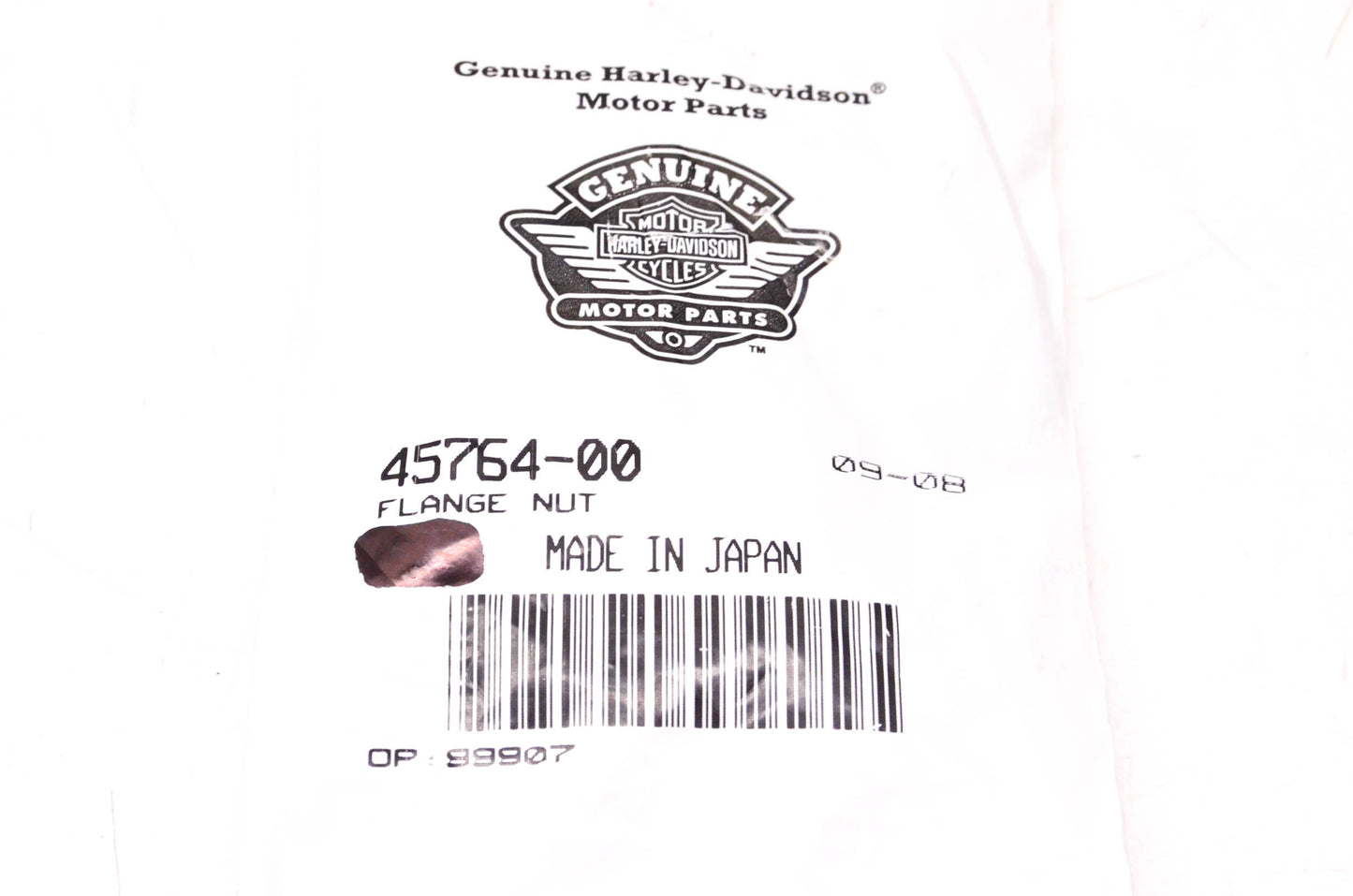 New OEM Harley-Davidson 45764-00 Flange Nut NOS