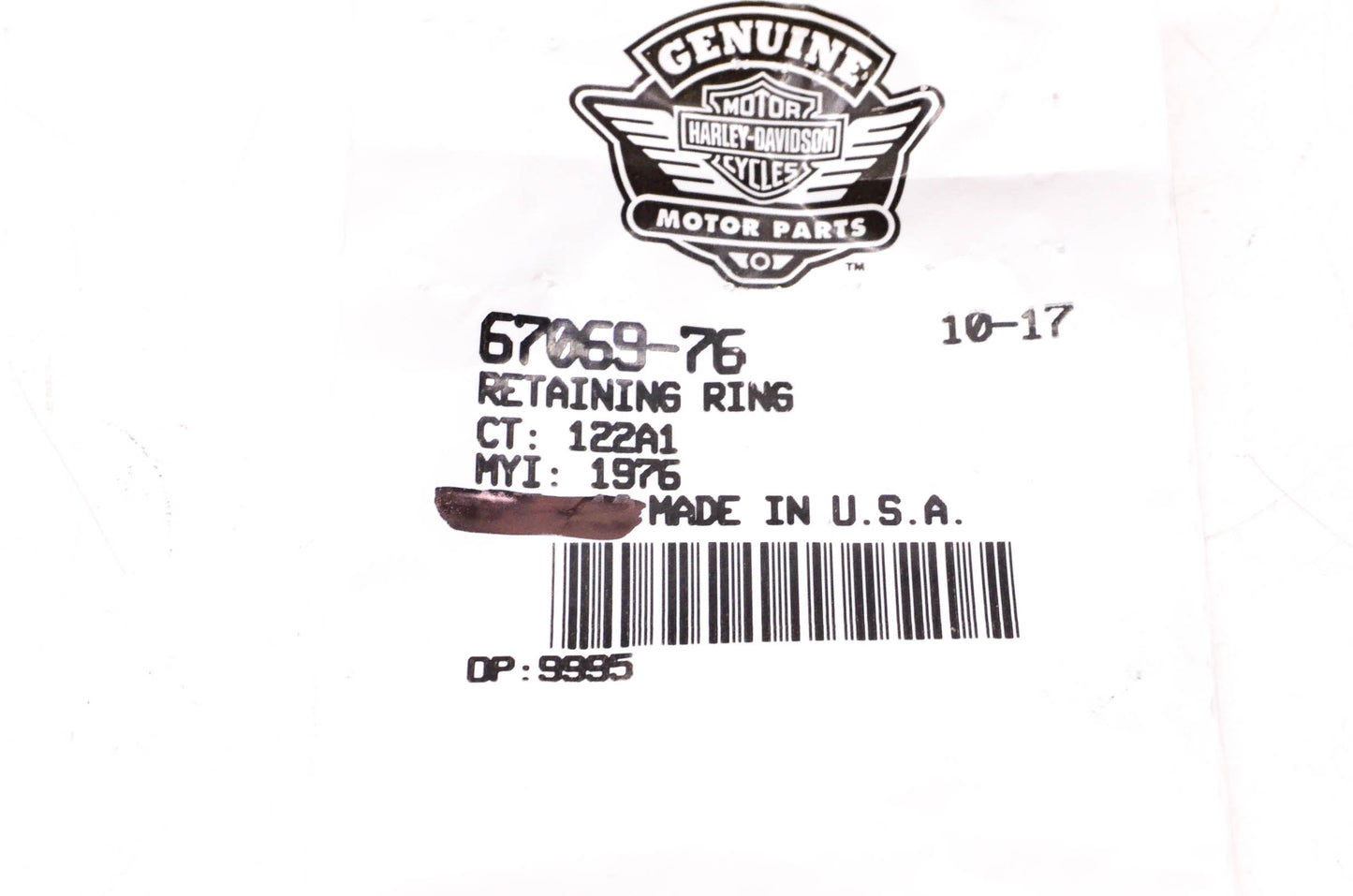 New OEM Harley-Davidson 67069-76 Retaining Ring NOS